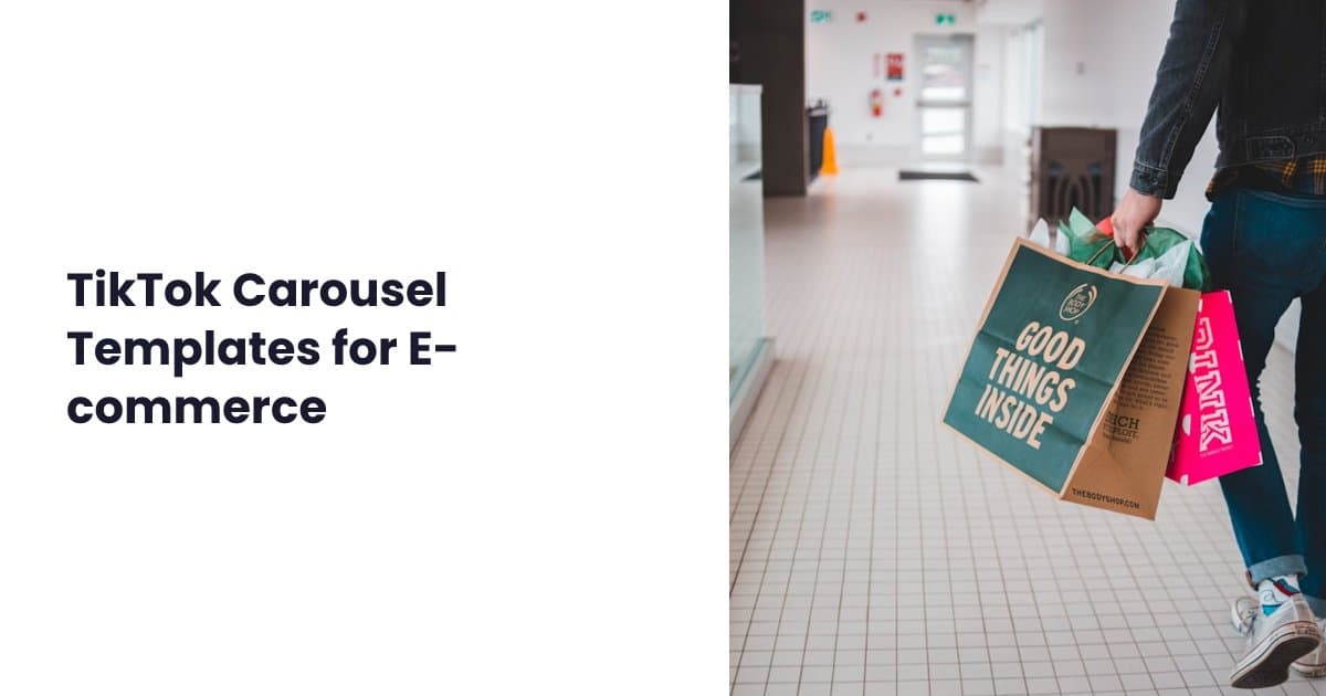 TikTok carousel templates for e-commerce and online stores