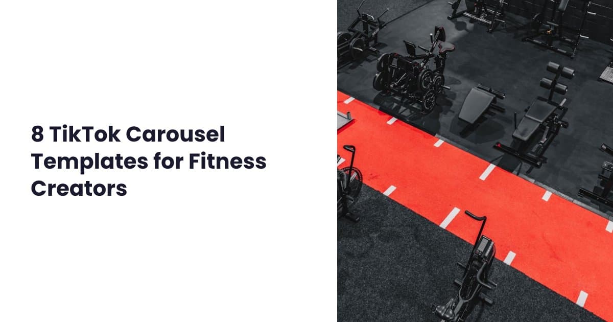 TikTok carousel templates designed for fitness creators