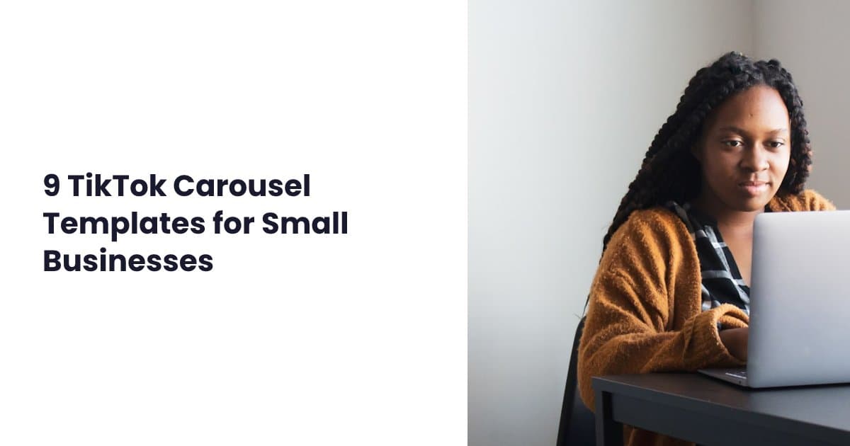 TikTok carousel templates designed for small business owners