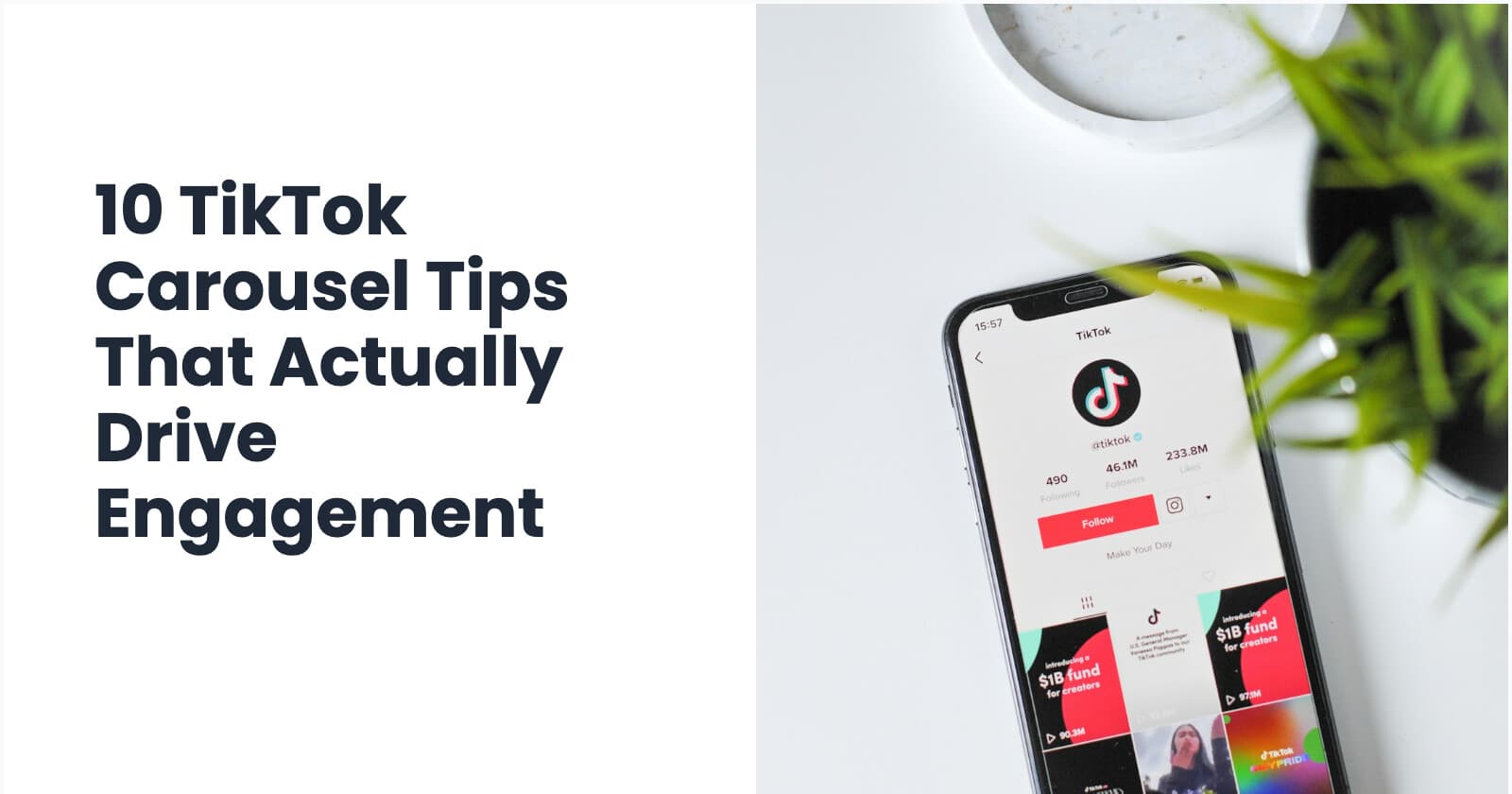 Example of a high-performing TikTok carousel post